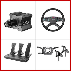 MOZA R9 V2 9Nm Wheel Base + 15.8&quot; TSW Truck Wheel + 3-Pedal SR-P + Wiper Turn Signal Kit + Table Clamp