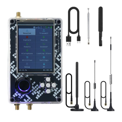 HamGeek R10C + H2M HackRF One R10C V2.0.x SDR Radio MAX2837 and H2M Portapack (with 5 Antennas)