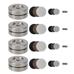 4pcs 45mm Speaker Feet Speaker Isolation Feet w/ Stainless Steel Balls 100KG Capacity for DACs Amps