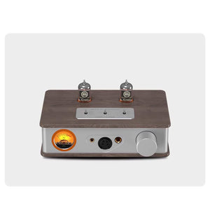 T2 MAX HiFi Headphone Amplifier XLR Balanced 4.4 Electronic Tube Amplifier with Walnut Cover and Aluminum Shell