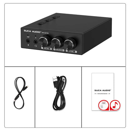 Q2 PRO Lossless HiFi ES9039 Audio Decoder PC Games Expansion Headphone Amplifier with 3 USB Expansion Dock
