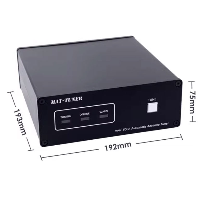 HamGeek mAT-600A 1.8-500MHz 600W SSB Universal Automatic Antenna Tuner DC12-14V for Shortwave Radios