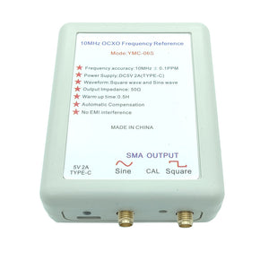 YMC-06S 10MHz High Precision OCXO Frequency Reference Square Wave and Sine Wave 2-Channel Output USB Power Supply