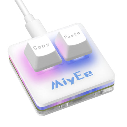 O2L (White) ZX (OSU) 2-Key Mini Keyboard Small Keyboard Custom Mini Keypad for Music and Games