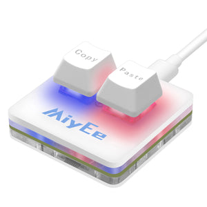 O2L (White) ZX (OSU) 2-Key Mini Keyboard Small Keyboard Custom Mini Keypad for Music and Games