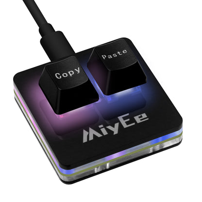 O2L (Black) ZX (OSU) 2-Key Mini Keyboard Small Keyboard Custom Mini Keypad for Music and Games