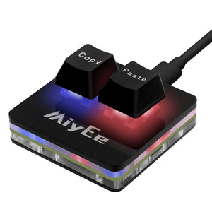 O2L (Black) ZX (OSU) 2-Key Mini Keyboard Small Keyboard Custom Mini Keypad for Music and Games