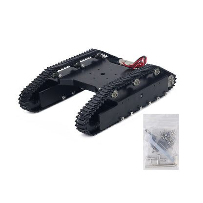 Metal RC Tank Chassis Smart Robot Chassis KT100 with 37# Motors W/O Hall Encoder Finished for DIY