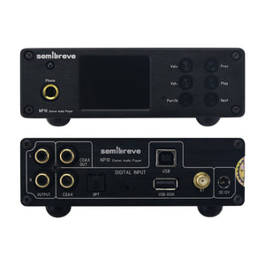 Semibreve Black NP10 Audio Decoder Headphone Amplifier 2-IN-1 2xES9038Q2M Bluetooth5.4 for QCC3084 with Built-in USB Sub Card