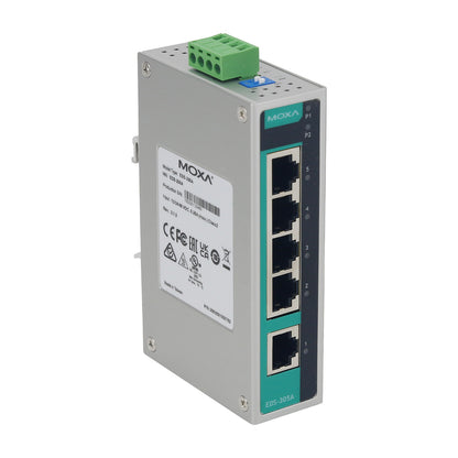 MOXA EDS-205A 5-Port Ethernet Switch Compact Unmanaged Ethernet Switch with Aluminum Housing
