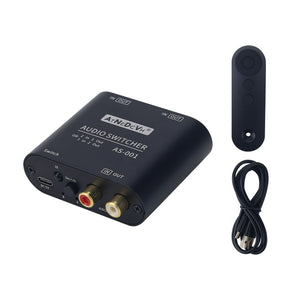 STWX-SW003 2-IN 1-OUT/1-IN 2-OUT Audio Switch Support Remote Control for Power Amplifiers and Signal Sources