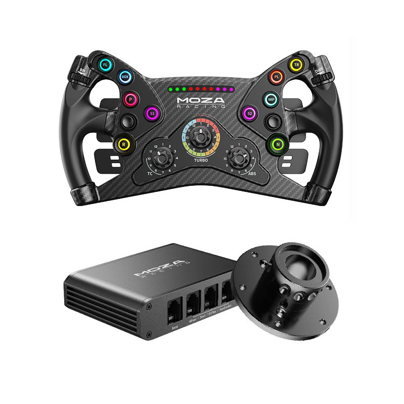MOZA RACING KS Steering Wheel 11.8" GT Wheel + Adapter Box + Third-Party Wheel Base Hub Adapter