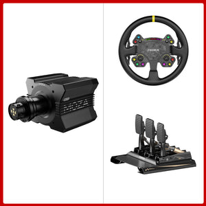 MOZA RACING R12 V2 12Nm Direct Drive Wheel Base + 13&quot; RS V2 Steering Wheel + CRP2 3-Pedal Set
