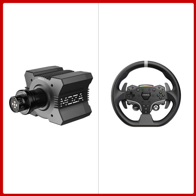 MOZA RACING R9 V3 9Nm Direct Drive Wheel Base + 11" ESX Racing Wheel + Optional 2-Pedal/3-Pedal SR-P