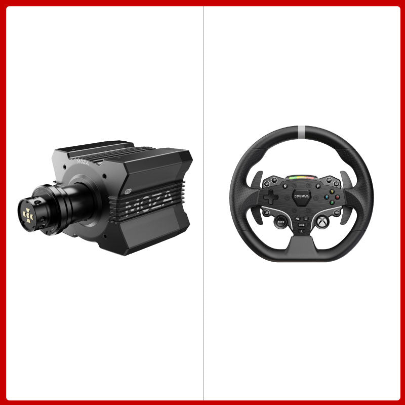 MOZA RACING R12 V2 12Nm Direct Drive Wheel Base + 11" ESX Racing Wheel + Optional 2-Pedal/3-Pedal SR-P