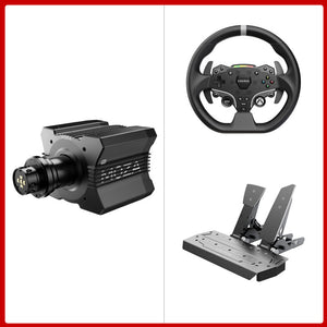 MOZA RACING R12 V2 12Nm Direct Drive Wheel Base + 11&quot; ESX Racing Wheel for XBOX &amp; PC + 2-Pedal SR-P