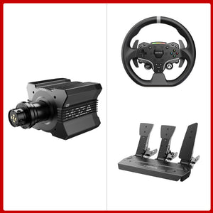 MOZA RACING R12 V2 12Nm Direct Drive Wheel Base + 11&quot; ESX Racing Wheel for XBOX &amp; PC + 3-Pedal SR-P
