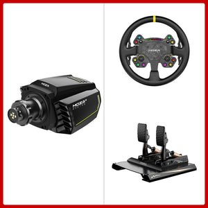 MOZA R21 V1 21Nm Direct Drive Wheel Base DD Wheel Base + 13&quot; RS V2 Steering Wheel + CRP2 2-Pedal Set