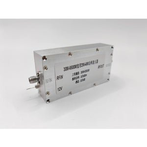 30M-6500M 2-4W Broadband RF Amplifier RF Power Amp with Gain ≥33dB and 12V Operating Voltage