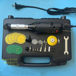 350W Tile Gap Cleaning Machine Electric Grout Removal Tool (Black) 90° Elbow 6 Speeds + Plastic Box