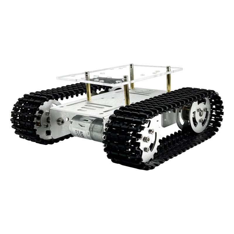 MINI T10 Tracked Mobile Tank Chassis Opensource DIY Robotic Tank without Electronic Control Kit (3KG Load Capacity)
