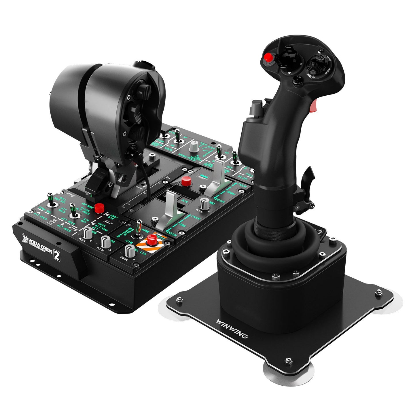 WINWING Orion2 NavyAce Metal Throttle with Grip + NavyAce Metal Joystick Flight Game Simulator