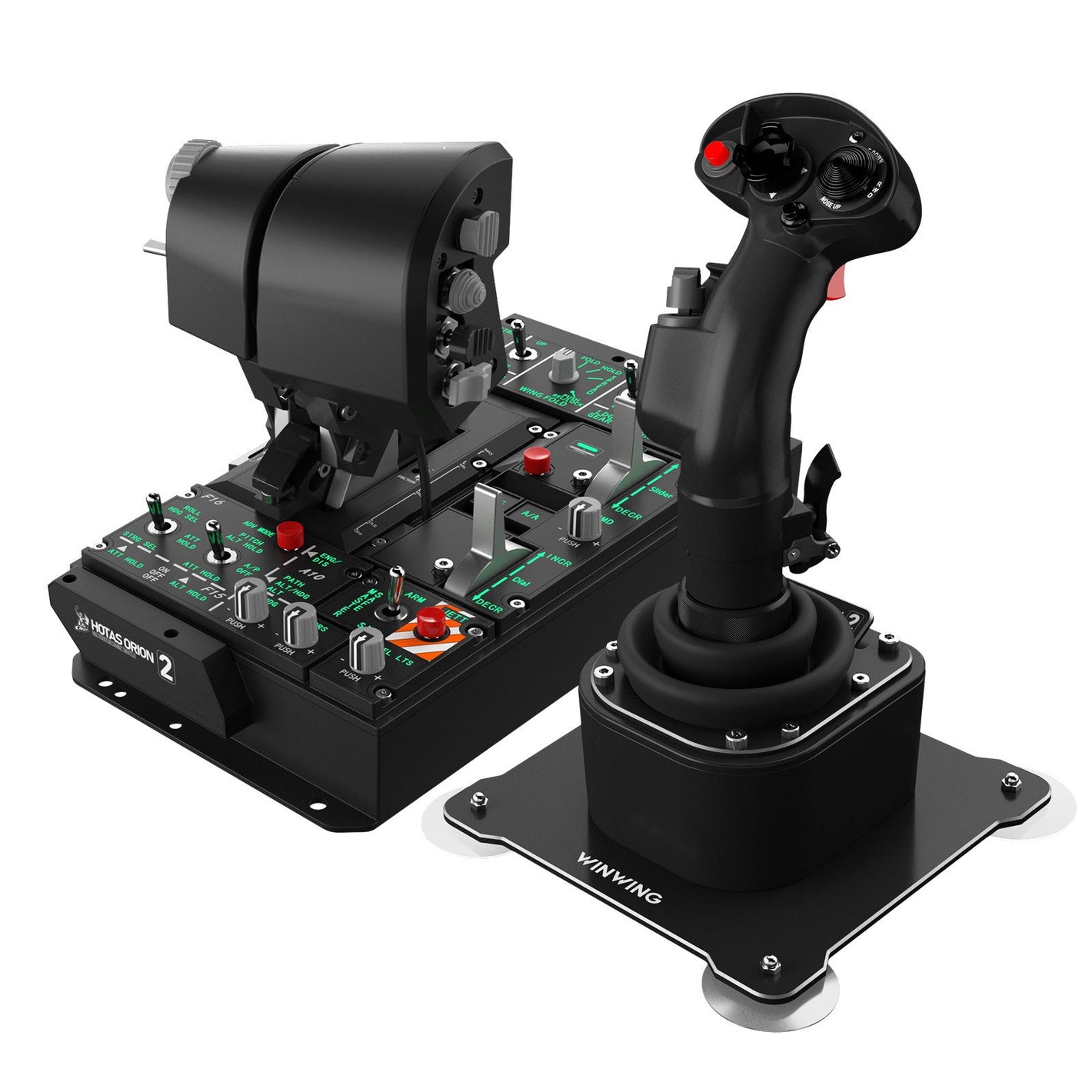 WINWING Orion2 StrikeAce E Metal Throttle with Grip + NavyAce Metal Joystick Flight Game Simulator