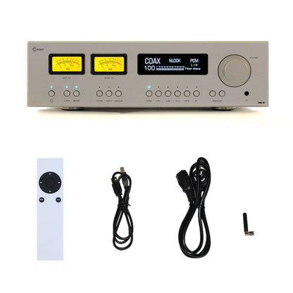 Leafaudio Silvery CMD29 Dual AK4499EX HiFi DSD Balanced Audio Decoder DAC Bluetooth with Double VU Meter