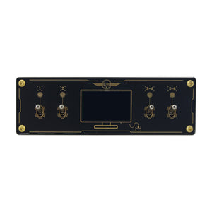 One Little Bear U6 6-Port USB Hub 6 Channels USB Switcher OLED Power Meter with Black Aluminum Shell
