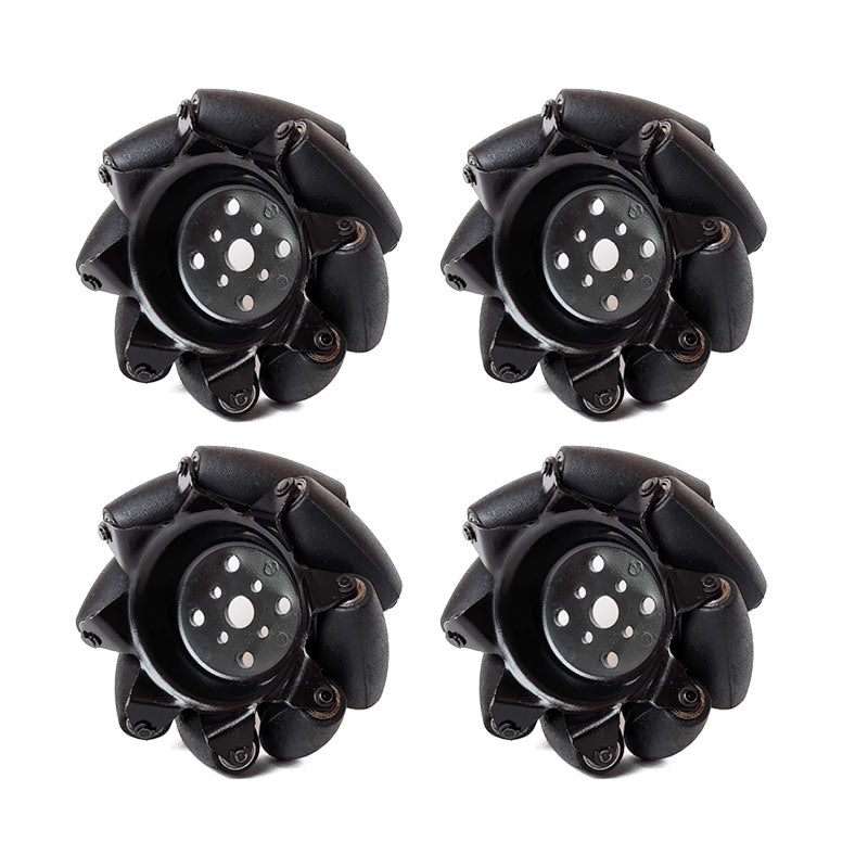 4pcs 3-Inch Mecanum Wheels with Optional Couplings and 700g Total Load Capacity for Smart Car Robot Chassis