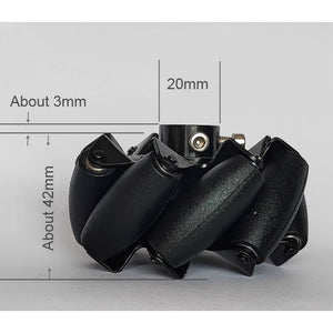 4pcs 3-Inch Mecanum Wheels w/ 10mm Coupling &amp; 700g Total Load Capacity for Smart Car Robot Chassis