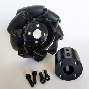 4pcs 4-Inch Mecanum Wheels w/ 8mm Coupling and 150KG Total Load Capacity for Smart Car Robot Chassis