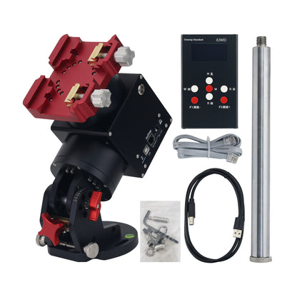 JUWEI-17 Harmonic Equatorial Mount (Black with Wide Dovetail Groove) + Wired Hand Controller