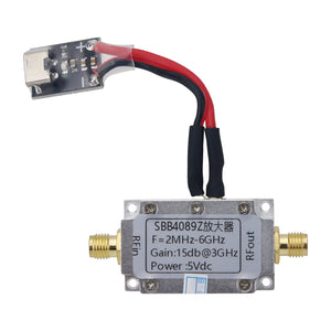 SBB4089Z (SBB4089) 2M-6GHz Low Noise Amplifier LNA w/ 15DB Gain High Flatness (with Type-C 5V Port)