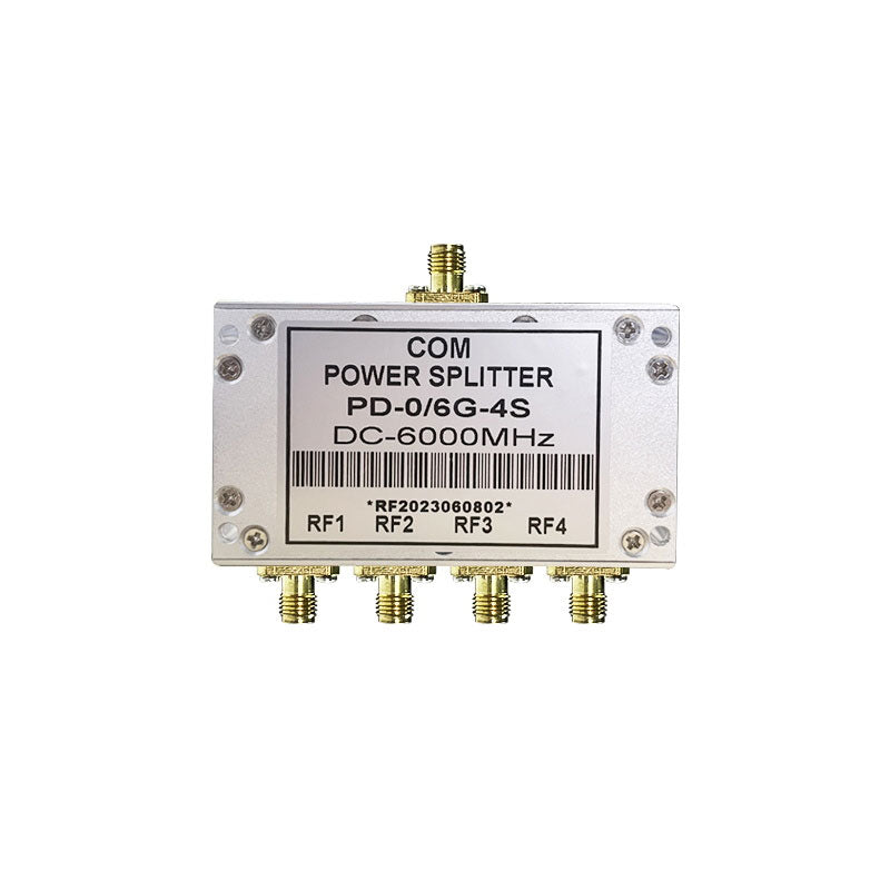 PD-0/6G-4S DC-6000MHz 4-Way Power Splitter RF Power Divider with SMA Female to Female Connector