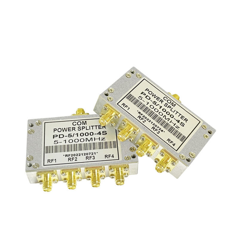 PD-5/1000-4S 5-1000MHz Microstrip 4-Way Power Splitter with SMA Female to Female Connectors