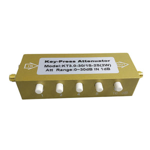 KT3.0-30/1S-2S(2W) RF Step Attenuator 0-30dB 0-3G SMA-KK Key-Press Attenuator Variable RF Attenuator