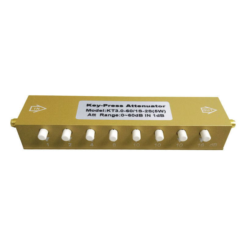 KT3.0-60/1S-2S(5W) RF Step Attenuator 0-60dB 0-3G SMA-KK Key-Press Attenuator Variable RF Attenuator