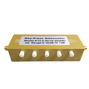 KT3.0-30/1S-2S(5W) RF Step Attenuator 0-30dB 0-3G SMA-KK Key-Press Attenuator Variable RF Attenuator