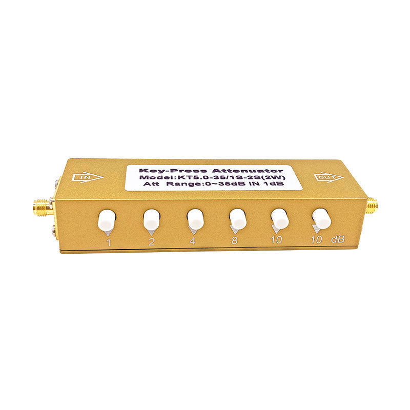 KT5.0-35/1S-2S(2W) RF Step Attenuator 0-35dB 0-5G SMA-KK Key-Press Attenuator Variable RF Attenuator