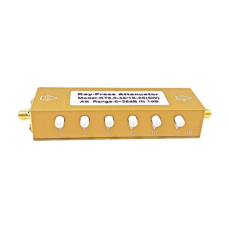 KT5.0-35/1S-2S(5W) RF Step Attenuator 0-35dB 0-5G SMA-KK Key-Press Attenuator Variable RF Attenuator