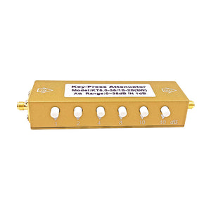 KT5.0-35/1S-2S(5W) RF Step Attenuator 0-35dB 0-5G SMA-KK Key-Press Attenuator Variable RF Attenuator