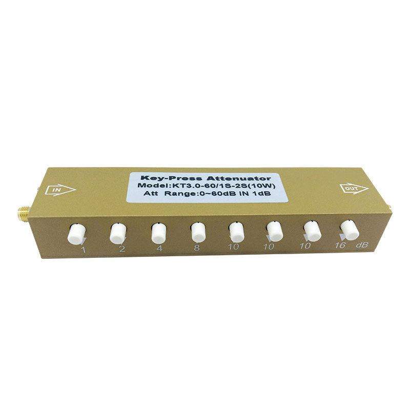 KT3.0-60/1S-2S(10W) Step Attenuator 0-60dB 0-3G SMA-KK Key-Press Attenuator Variable RF Attenuator