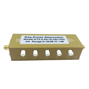 KT3.0-30/1S-2S(10W) Step Attenuator 0-30dB 0-3G SMA-KK Key-Press Attenuator Variable RF Attenuator