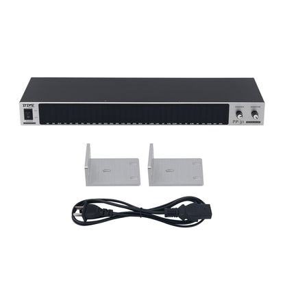 BDS PP-31 Digital Audio Spectrum Analyzer Display 1U Music Spectrum VU Meter 31 Segments (Silvery Panel + White LED)