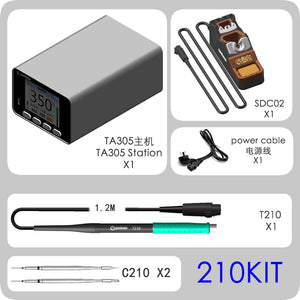 TA305 Multifunctional Professional Soldering Station Linear Transformer Pulse Heating (C210 Soldering Iron Tip Kit)