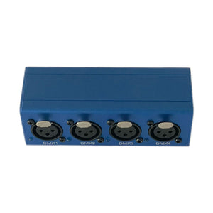 Black ARTNET MINI RDM 4-Port Output DMX512 Controller 2048CH Artnet to DMX Adapter with LED Screen