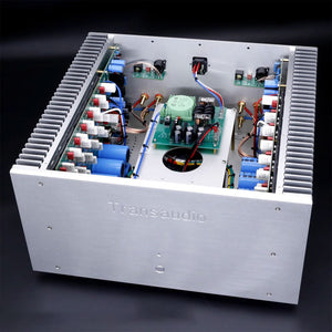 Transaudio Two-Channel Amplifier 2x100W 8Ω Audiophile Power Amp (A9.4 BC Capacitor Version Silver)