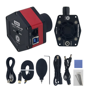 Player One Saturn-M SQR (IMX533) 9MP USB3.0 Mono Camera Planetary Camera + Active Cooling System ACS