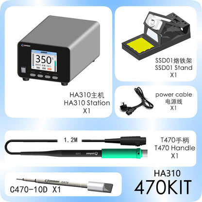 HA310_470 350W Linear Transformer High Power Constant Temperature Soldering Station 110V/220V with C470-10D Soldering Iron Tip
